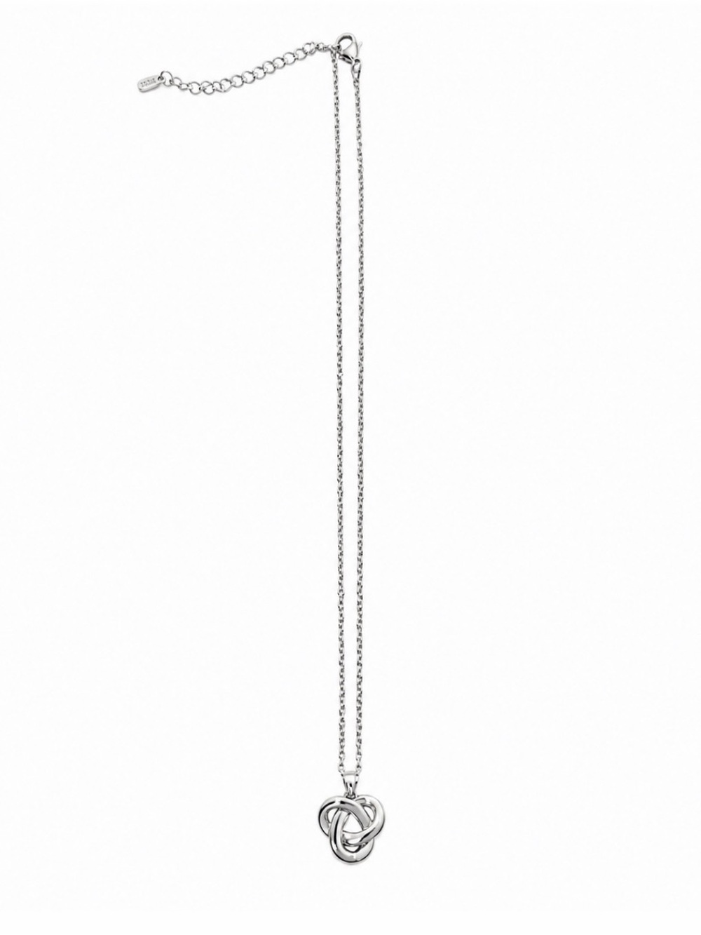 Sterling Silver Knot Pendant Necklace - Silver